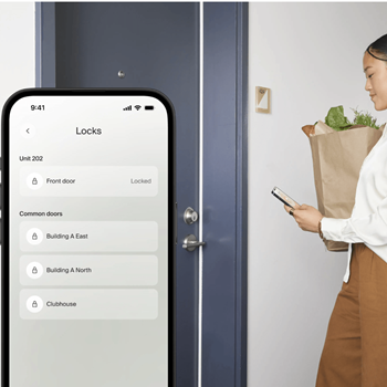 Smart thermostat & door locks w/ mobile phone access